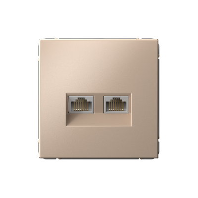 ARTGALLERY РОЗЕТКА двойная компьютерная RJ45+RJ45, кат. 5е, механизм, ПЕСОЧНЫЙ