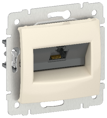 IEKVALENA Розетка компьютерная RJ45 категория 5Е UTP 6956241 слоновая кость
