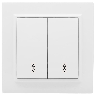 Выключатель Минск двухклавишный СП проходной 10А  белый