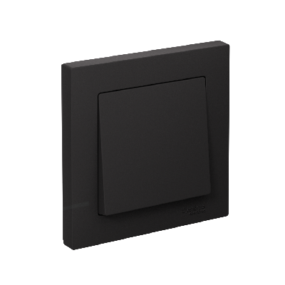 Выключатель одноклавишный ATLASDESIGN схема 1 10АХ в сборе карбон