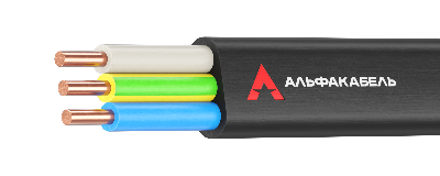 Кабель силовой ВВГнг(А)-LS 3х6-0.660 плоский      однопроволочный    ТРТС