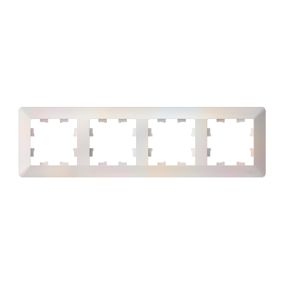 ATLASDESIGN AIR 4-постовая РАМКА, ЖЕМЧУГ/дымчатый белый