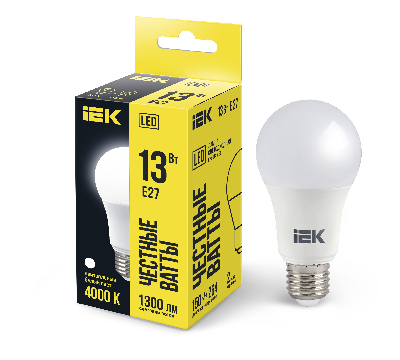 Лампа светодиодная LED 13вт Е27 белый ECO