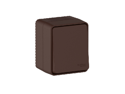 AtlasDesign PROFI IP54 О/У 1-клавишный ВЫКЛЮЧАТЕЛЬ 10 АХ, КОРИЧНЕВЫЙ