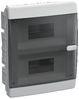 UNION Compact Корпус пластиковый ЩРВ-П-18 IP41 черная прозрачная дверь IEK
