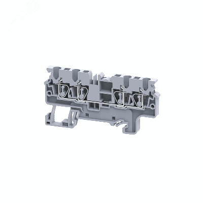 Клемма с четырьмя контактами пружинная OptiClip СX-2,5-QUATTRO-(0,2-4)-I-серый