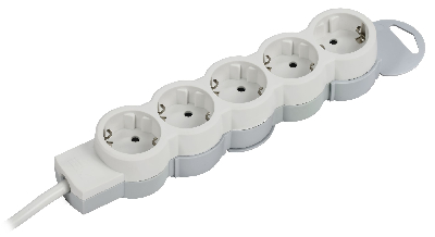STANDARD Удлинитель У05 5 мест 2P+PE 1,5м 3х1,5мм2 16А белый IEK