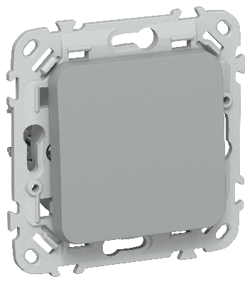 FLITE Выключатель 1-клавишный проходной 10А ВС61-1-0-ФлС серый IEK
