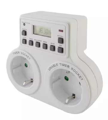 Таймер розеточный ТРЭ-03 1мин/7дн 10on/off 2х8А 2р недельный 2 розетки TDM