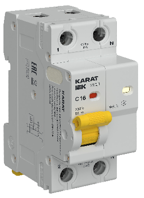 KARAT Устройство защиты от дугового пробоя c автоматическим выключателем 1P+N C 16A IEK