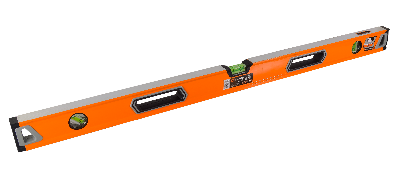 Уровень алюминиевый Усиленный 1000 мм 3 глазка (1 зеркальный) двухкомпонентные рукоятки