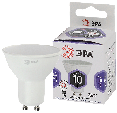 Лампа светодиодная LED 10 Вт 800Лм 6000К софит холодный GU10 170-265В LED MR16-10W-860-GU10 Standart
