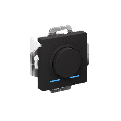 ATLASDESIGN ТЕРМОСТАТ электрон. теплого пола с датчиком, 10A, механизм, КАРБОН