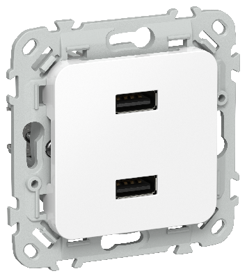 FLITE Розетка USB A+A 3,1А РЮ-2-ФлБ белый IEK