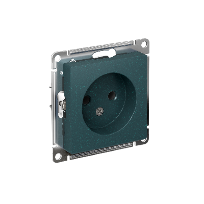 Розетка ATLASDESIGN без заземления 16А механизм изумруд