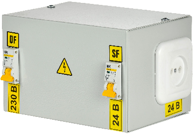 Ящик с понижающим трансформатором ЯТП-230/24/0.25 IP30 с автоматами УХЛ4