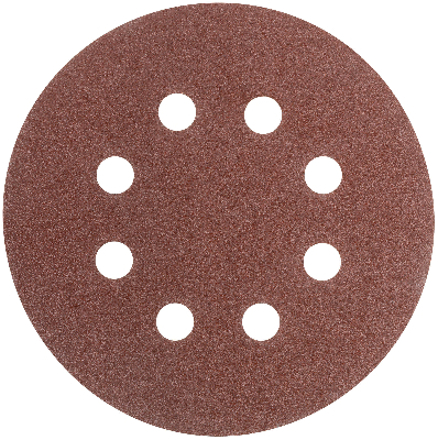Круги шлифовальные с отверстиями (липучка), алюминий-оксидные, 125 мм, 5 шт Р 60