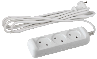 Удлинитель электрический без заземления 3 розетки 5м ПВС 2x0,75мм2 6А UX(6)-3-5m ЭРА