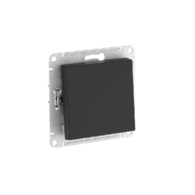 ATLASDESIGN AQUA 1-клавишный ПЕРЕКЛЮЧАТЕЛЬ IP44, сх.6, 10АХ,мех., быстрозажимные клеммы, КАРБОН