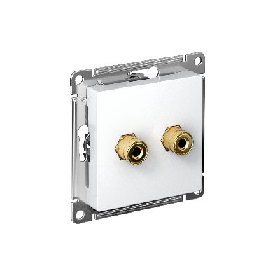 Аудиорозетка ATLASDESIGN двухместная белый