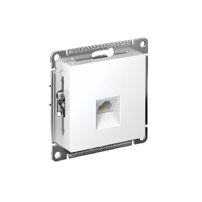 Розетка ATLASDESIGN телефонная RJ11 механизм белый