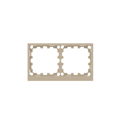 Рамка 2 поста IP44, KANT, ванильный марципан