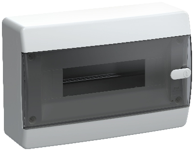 UNION Compact Корпус пластиковый ЩРН-П-12 IP41 черная прозрачная дверь IEK