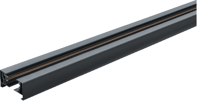 Шинопровод однофазный NLT-B-1L-AS1-BL-100 с вводом питания и заглушкой черный 1м