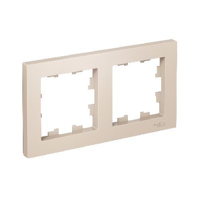 Рамка двухпостовая ATLASDESIGN универсальная бежевый