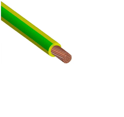 Провод силовой ПУГВнг(А)-LS 1х4 желто-зеленый многопроволочный 100м
