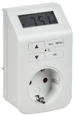 РТЭ-5 Розетка-таймер электронный 1мин 7дн 112on/off 16А IP20 белая IEK