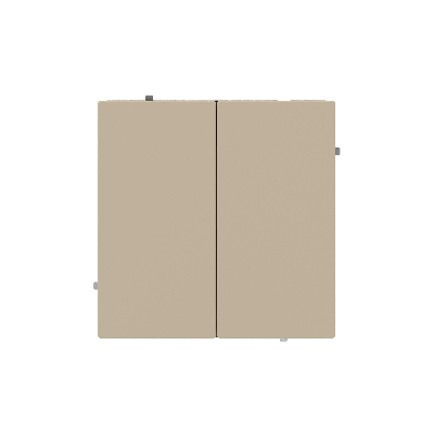 Переключатель двухклавишный, KANT, ванильный марципан