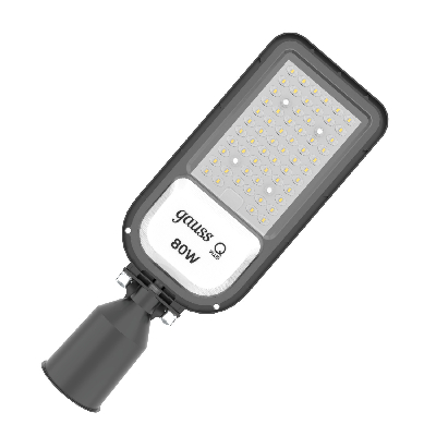 Светильник уличный консольный ДКУ 80 Вт 9600 лм 5000К AC 220В IP65 455х180х49мм широкая КСС Ш Qplus Gauss