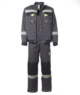 Костюм Корвет с СОП куртка ткань, полукомбинезон летний цвет темно-серый,черный,лимон 52-54,104-108, 170-176