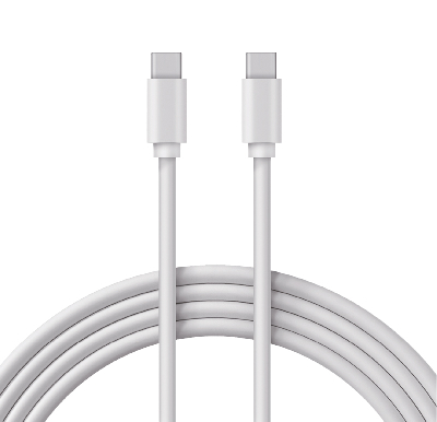 Кабель Type-C - Type-C 3A, 1m, PVC, white, 18-1828,