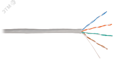 Витая пара СORDLINE U/UTP ШПД 4 пары 5e Сu        24AWG(0,48мм) вн.PVC сер.305м