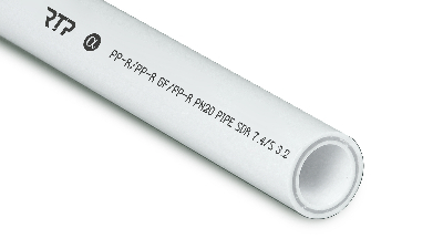 Труба PPR/GF/PPR  25х3,5 PN20 белый 4м РТП