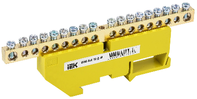 Шина PE ''земля'' на DIN-изол ШНИ-6х9-18-Д-Ж IEK