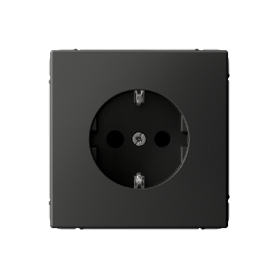 ARTGALLERY РОЗЕТКА с заземлением со шторками, 16А, механизм, быстрозажимные клеммы, базальт