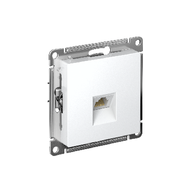 Розетка ATLASDESIGN компьютерная RJ45 механизм белый