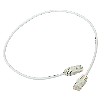 Патч-корд TERACOM Cat.5E (1Гбит/с) неэкранированный UTP оболочка PVC серый (0.5м)