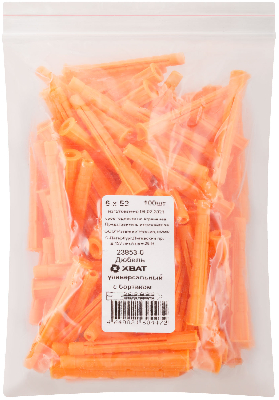 Дюбель универсальный 6х52 с бортиком (100шт)