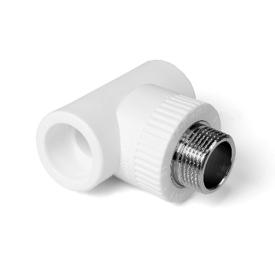 Тройник комбинированный 25 х 3/4' НР полипропиленовый PPR белый