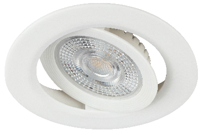 Светильник светодиодный встраиваемый ДВО-5Вт поворотный круглый 3000К белый KL LED 25A-5 3K WH