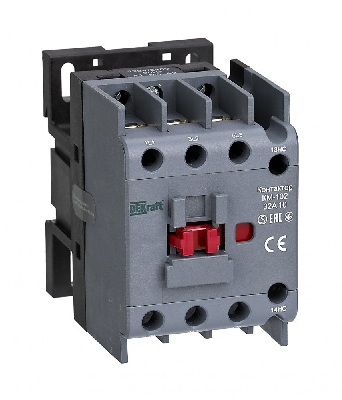 Контактор 32А 230В_АС АС3_ АС4 1НО+1НЗ КМ-102