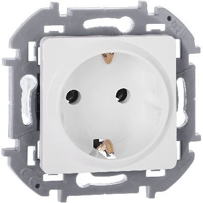 Розетка 2К+З немецкий стандарт 16 А 250 В~ INSPIRIA белый