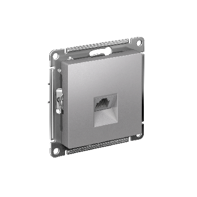 Розетка ATLASDESIGN компьютерная RJ45 механизм алюминий