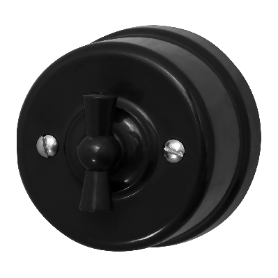 Выключатель 2кл., пластик, цвет Черный