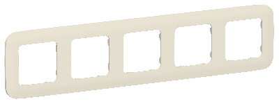 FLITE ARTISTIC Рамка 5-местная РУ-5-А-ФлСл сливочный IEK