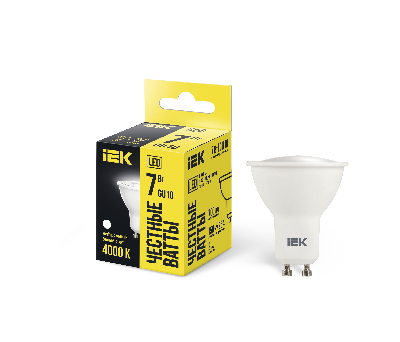 Лампа светодиодная LED 7вт 230в GU10 белый ECO